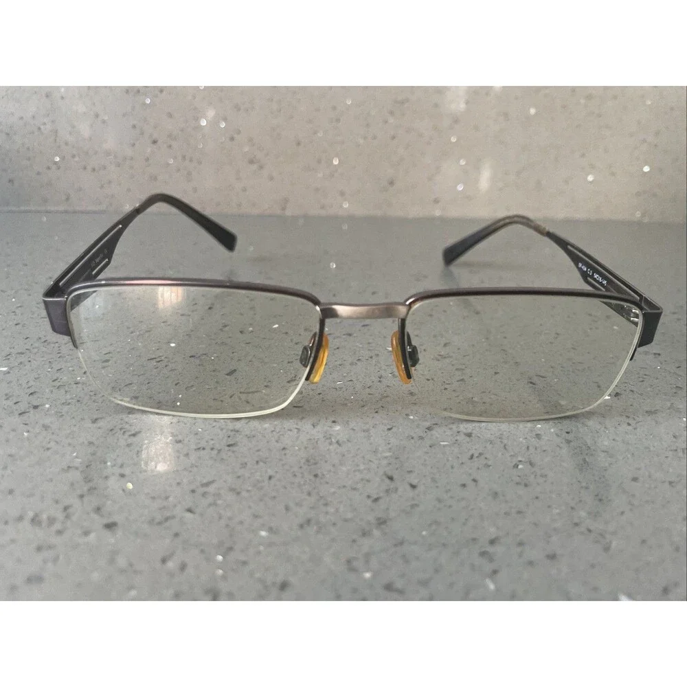SUPERFLEX SF-424 C.3 brown SPORTS WRAP EYEGLASSES FRAMES ONLY half rim 54-18-145